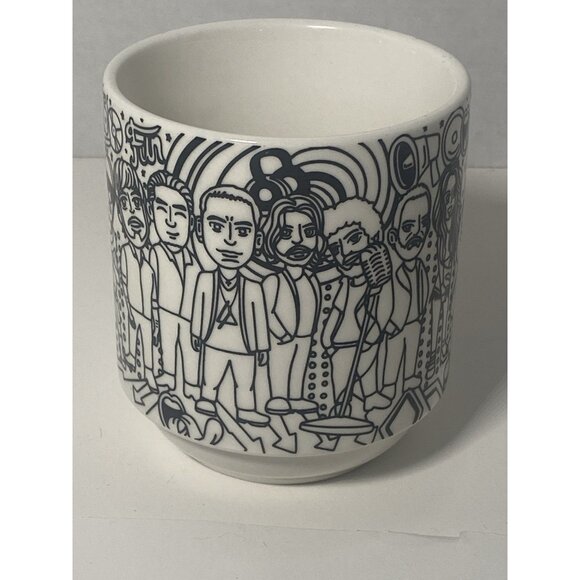 Music Rock N Roll Coffee Mug Black White Cameo China - Picture 3 of 11